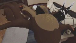 arflin_(species) big_ass big_penis bubble_butt furry huge_ass huge_cock penis sex shorter_than_30_seconds shorter_than_one_minute smugandhung tagme thick_thighs video vrchat wide_hips