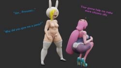 3d adventure_time ass breasts chubby female femdom fionna_and_cake fionna_campbell fionna_the_human_girl futanari heperson high_heels huge_ass huge_breasts kneehighs kneesocks lingerie princess princess_bubblegum thick thick_ass thick_thighs thighhighs thighs