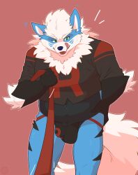 anthro anthro_only arcanine belly bulge clothing dominant dominant_male fan_character first_person_view fluffy fluffy_tail generation_1_pokemon hi_res jockstrap leash leashed_pov licking licking_lips male male_only nintendo overweight overweight_anthro overweight_male pokemon pokemon_(species) solo tail team_rocket team_rocket_uniform tongue tongue_out underwear uniform wintie yuniwolfsky
