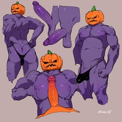 balls bara bebebebebe gay jack_o'_lantern male male_only outercourse paizuri penis speedo tototoilet yaoi