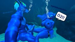 3d big_breasts my_little_pony princess_luna_(mlp) random1985 underwater