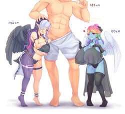 1boy 2girls :q aiassis alien android angel angel_wings artist_request assisted_exposure barefoot big_breasts bikini black_bikini black_gloves black_legwear black_panties black_wings blue_skin blush braid breasts cleavage colored_skin commission commissioner_upload dunceneygak eonbound female_pervert frilled_bikini frills full_body gigantic_breasts gloves goddess goth hair_over_one_eye halo happy happy_sex head_out_of_frame heart height height_difference highres huge_ass huge_breasts interspecies large_areolae licking_lips long_hair looking_at_penis male_underwear male_underwear_pull mature_female milf multicolored_hair multicolored_skin multiple_girls muscular naughty_face nipples no_bra o-ring o-ring_bikini o-ring_bottom o-ring_top open_mouth panties penis_awe pervert phessian pigeon-toed pink_hair pointy_ears puffy_nipples purple_eyes purple_hair purple_skin rainbow_hair robot robot_girl see-through shadow shortstack side_braid sideboob simple_background size_difference skindentation smile standing stockings swimsuit tattoo tattoos thick_eyebrows thick_thighs thigh_strap thighhighs tiptoes tongue tongue_out two-tone_hair two-tone_skin two_tone_hair two_tone_skin underboob underwear white_background wings xaessya