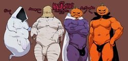 bebebebebe bulge ghost halloween jack-o'-lantern male male_only mummy nipples tototoilet