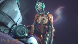 3d alien animated boobs bouncing_breasts cowgirl_position female female_on_top femdom front_view glowing_genitalia glowing_pussy naked nezha_(warframe) no_sound pussy sex small_breasts straight tagme tits valkyr_(warframe) valkyrq video warframe