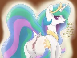 absurd_res alicorn anus artmarshmallow equid equine female friendship_is_magic genitals hair hasbro hi_res horn horse mammal marshmallowfluff multicolored_hair my_little_pony mythological_creature mythological_equine mythology open_mouth pony princess_celestia_(mlp) pussy solo white_body wings