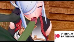 3d ahe_gao animated cum cum_in_mouth deepthroat edit genshin_impact hilichurls_(species) mintycat mouth_full_of_cock oral shenhe_(genshin_impact) sound tagme video