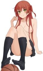 ai_generated bocchi_the_rock! breasts kita_ikuyo legs legs_apart looking_at_viewer nude nude_female red_hair socks thick_ass thick_thighs