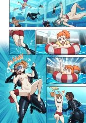 asphyxiation bubbles comic death drowning female_death futanari jerkdibuja multiple_deaths rape source_request underwater water