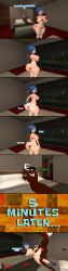 3d 3d_(artwork) bed bedroom big_ass big_butt bigtime99 bra_off bubble_ass bubble_butt comic dark-skinned_male dialogue garry's_mod gmod kaibernation naked oiled_ass onomatopoeia panties_off penis pounding_ass red_bra red_panties sex sex_on_bed smg4 tari_(smg4) text time_card time_skip wide_hips