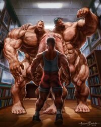 balls bodybuilder hyper hyper_balls hyper_cock hyper_genitalia hyper_penis hyper_testicles male male_only muscles muscular muscular_arms muscular_male pecs penis samergule size_difference testicles