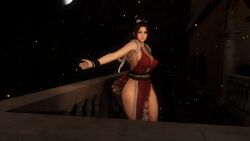 3d animated breasts busty fatal_fury king_of_fighters mai_shiranui ponytail tagme thick_thighs twirling video virt-a-mate virtamate