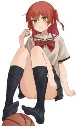 ai_generated bocchi_the_rock! kita_ikuyo legs legs_apart looking_at_viewer looking_pleasured provocative thick_ass thighs