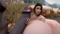 3d dark-skinned_male huge_breasts hyper_penis interracial makad321 milf outdoors skyrim