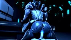 3d alien animated ass balls excalibur_(warframe) female_on_top glowing hands_on_hips no_sound penis saryn_(warframe) sex straight tagme warframe video