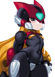 1boy android bodysuit femboy male_only mega_man mega_man_zero navel riso robot thighs zero_(mega_man)