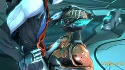 3d alien animated balls breasts hand_on_head holding_head nezha_(warframe) no_sound paizuri penis source_filmmaker tagme valkyr_(warframe) valkyrq warframe video