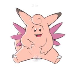 1girls 2018 claws clefable clitoris cum drooling fairy fangs feet female female_only fingering humanoid ishoka looking_at_viewer mammal masturbation messy nintendo open_mouth pink_skin pokémon_(species) pokemon pokemon_rgby pussy pussy_juice saliva shortstack simple_background sitting smile solo spread_legs teeth text tongue video_games wet wings