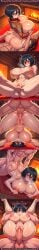 ai_generated attack_on_titan big_ass black_hair blushing comic cowgirl_position fireplace from_behind grabbing_ass heart_over_head high_res huge_breasts huge_penis indoors male_focus masterpiece mikasa_ackerman military_uniform missionary multiple_panels muscular_male nipples nude partially_clothed pussy rampa69 red_scarf rug sex shingeki_no_kyojin short_hair spreading_legs sweat thick_thighs uncensored vaginal_fluids vaginal_penetration wooden_floor