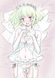 1boy 1femboy androgynous blonde_hair blush blushing blushing_at_viewer bob_cut bridal_garter bridal_lingerie bridal_veil bride choker collar crossdressing crying femboy femboy_only femboysub feminine_faced_male feminine_male girly imminent_sex lingerie lio_fotia looking_at_viewer looking_back male male_bride nervous on_bed partially_clothed petite petite_body petite_male pov promare short_hair short_male slim slim_male slim_waist small_penis smiling_at_viewer solo stockings tears tears_of_joy thighhighs thin_waist twink wedding_veil