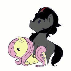 animated duo equine evehly feathered_wings feathers female feral feral_on_feral fluttershy_(mlp) friendship_is_magic horn king_sombra_(mlp) love low_res lowres male mammal my_little_pony pegasus sex straight unicorn wings yellow_feathers