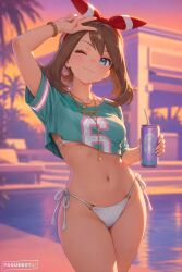 1girls ai_generated creatures_(company) female female_only game_freak gta_vi_cover_girl light-skinned_female light_skin may_(pokemon) may_(pokemon_oras) nintendo paquebot pokemon pokemon_oras pokemon_rse solo solo_female vice_city_cover_girl