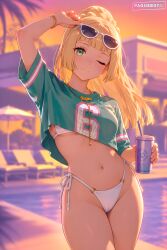 1girls ai_generated blonde blonde_female blonde_hair creatures_(company) female female_only game_freak gta_vi_cover_girl light-skinned_female light_skin lillie_(pokemon) nintendo paquebot pokemon pokemon_sm pokemon_usum solo solo_female vice_city_cover_girl