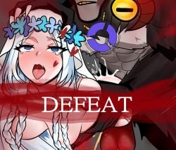 after_rape after_sex ahe_gao amputee blue_eyes blue_hair blush creampie defeat defeated defeated_heroine doll doll_joints drooling elden_ring elden_ring_nightreign empty_eyes female_penetrated game_over game_over_screen heart hearts held_up helpless quadruple_amputee rape revenant_(nightreign) smilingchaos tears trembling