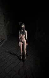 3d animated bouncing_breasts breasts dead death female female_death female_only guro impalement kunoichi looking_up lynn_(vindictus) ryona skinny solo sound video vindictus