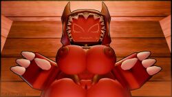 carbdorb forsaken_(roblox) jiggling_breasts looking_at_viewer mp4 partially_clothed red_skin roblox roblox_game tagme veeronica veeronica_(forsaken) video