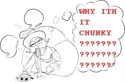 1girls backed_up_cum beret big_ass big_penis black_nails blowjob cum cum_in_nose cumming dialogue disgusted dorkzone freckles glasses holding_balls long_penis looking_at_viewer nerd oc penis pubes sweat sweater twintails