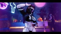 3d black_hair cinder_(cindersnk) cindersnk crop_top cyberpunk_2077 glasses goth goth_girl gta_vi_cover_girl hime_cut large_breasts looking_at_viewer mask midriff round_glasses voluptuous voluptuous_female wide_hips