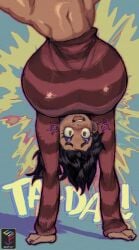 earrings goth huge_breasts spicyfuse sweater zoey_(spicyfuse)