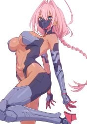 1girls blue_eyes color cyberpunk:_edgerunners cyberpunk_2077 cyberpunk_girl cyborg cyborg_girl female female_focus female_only hi_res long_hair looking_at_viewer mekato pink_hair slim_waist solo solo_female talia_yang tan_body tan_skin thick_thighs