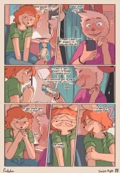 1futa 1futa1boy comic funkybun furry furry_only futa/male intersex intersex/male phone phone_screen small_breasts trans_woman transgender transgender_woman
