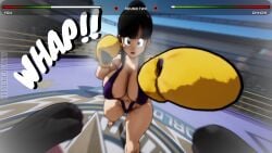 1boy 1girls 3d 3d_(artwork) anon areola areola_slip areolae areolae_slip big_breasts black_hair boxing boxing_ring breasts chalkfights chichi dragon_ball dragon_ball_z femdom fight fighting fighting_ring hair_bun health_bar huge_breasts large_breasts male_pov milf pov pov_boxing punch punching punching_face short_hair slingshot_swimsuit swimsuit thick thick_thighs thighs wide_hips