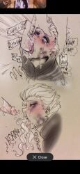 heart heart_symbol holding_head homo homoerotic homosexual onomatopoeia oral oral_penetration oral_rape oral_sex probably_rape rape raped_male sweaty swept_hair