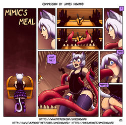 animal_humanoid anus cat_humanoid comic english_text feline furaffinity_username girly humanoid inkbunny_username james_howard mammal mimic mimic_chest page_1 patreon_username tentacle trap_(disambiguation)