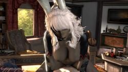 1boy 1girls 3d all_pov animal_ears animated breasts bunny_ears cowgirl_position final_fantasy final_fantasy_xii fran komorebihebiart large_breasts loop male_pov nipples no_sound nude pov pov_eye_contact sex tagme uncensored url video viera white_hair