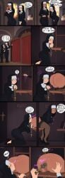 big_ass big_breasts big_butt blonde_hair breasts comic dark-skinned_female eating_ass female nun shadman