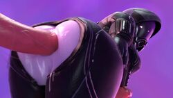 1girls 3d alien alien_girl anal animated ass bodysuit close-up clothed_sex clothing edit female from_behind helmet legs_together likkezg looking_back mass_effect outfit penetration purple_skin pussy quarian red_tentacles restrained sex sound tali'zorah_nar_rayya tentacle tentacle_sex thick_penis torn_clothes video