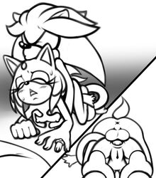 anus ass balls blaze_the_cat breasts groping penis polarplunge silver_the_hedgehog sonic_(series) vaginal_penetration