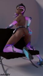 sombra from blizzard entertainment by tabesc3d