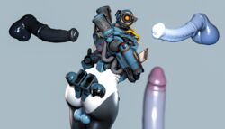 1boy 3d 4k apex_legends backsack balls black_penis blue_penis disembodied_penis gay giant_dildo glasses high_resolution horsecock horsecock_dildo huge_butt huge_cock huge_testicles living_machine machine male male_only orgy pathfinder_(apex_legends) penis penis_size_difference pov pov_ass pov_eye_contact robot simple_background solo source_filmmaker testicles video_games