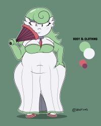 bbw big_breasts breasts cleavage female gardevoir huge_breasts jeledraws overweight pokemon pokemon_(species) thick_thighs wide_hips