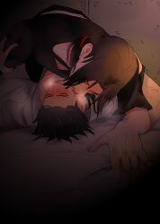 brother/brother brothers clothed clothed_sex desperation dominant_male dry_humping gay gay_sex hot_sex imminent_penetration imminent_sex itasasu kissing_neck lust lying_on_back lying_on_person older_brother_and_younger_brother on_bed romantic_night romantic_sex sasuita sasuke_uchiha sensual sibling_incest sibling_lust sibling_romance uchiha_itachi yaoi