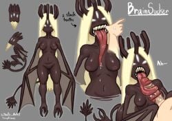 1boy 1girls artist_name blowjob brainsucker_(deepwoken) breasts character_name deepwoken female_monster long_tongue monster_girl nipples penis pussy roblox roblox_game source_request tagme thighs trophimos