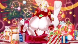 3d alien alien_girl alien_humanoid breasts christmas erection female female_focus female_only galactic_art large_breasts original original_character thick_thighs thighs ultraman_(franchise) ultrawoman wide_hips