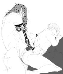 2boys ass cuntboy diamond_is_unbreakable diavolo dick dominant_male domination gay gay_domination gay_sex kira_yoshikage long_hair male male/male male_penetrating male_penetrating_male no_color pussy pussy_juice_drip pussy_lips sex short_hair submissive submissive_male varyette(artist) vento_aureo yaoi yoshikage_kira