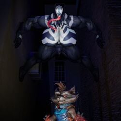 3d anthro big_breasts breasts cleavage female guardians_of_the_galaxy huge_breasts marvel marvel_rivals notsafeforgek rocket_raccoon rocket_raccoon_(marvel_rivals) she-venom spider-man_(series) tagme thick_thighs venom_(marvel) venom_(marvel_rivals) wide_hips