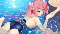 cute moe_ninja_girls myu_momochi sexually_suggestive swimming